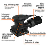 Lijadora Orbital 1/4 Hoja, 300 W, Truper Industrial