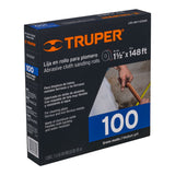 Rollo de 45 m de Lija para Plomero Grano 100 Ancho 1-1/2'