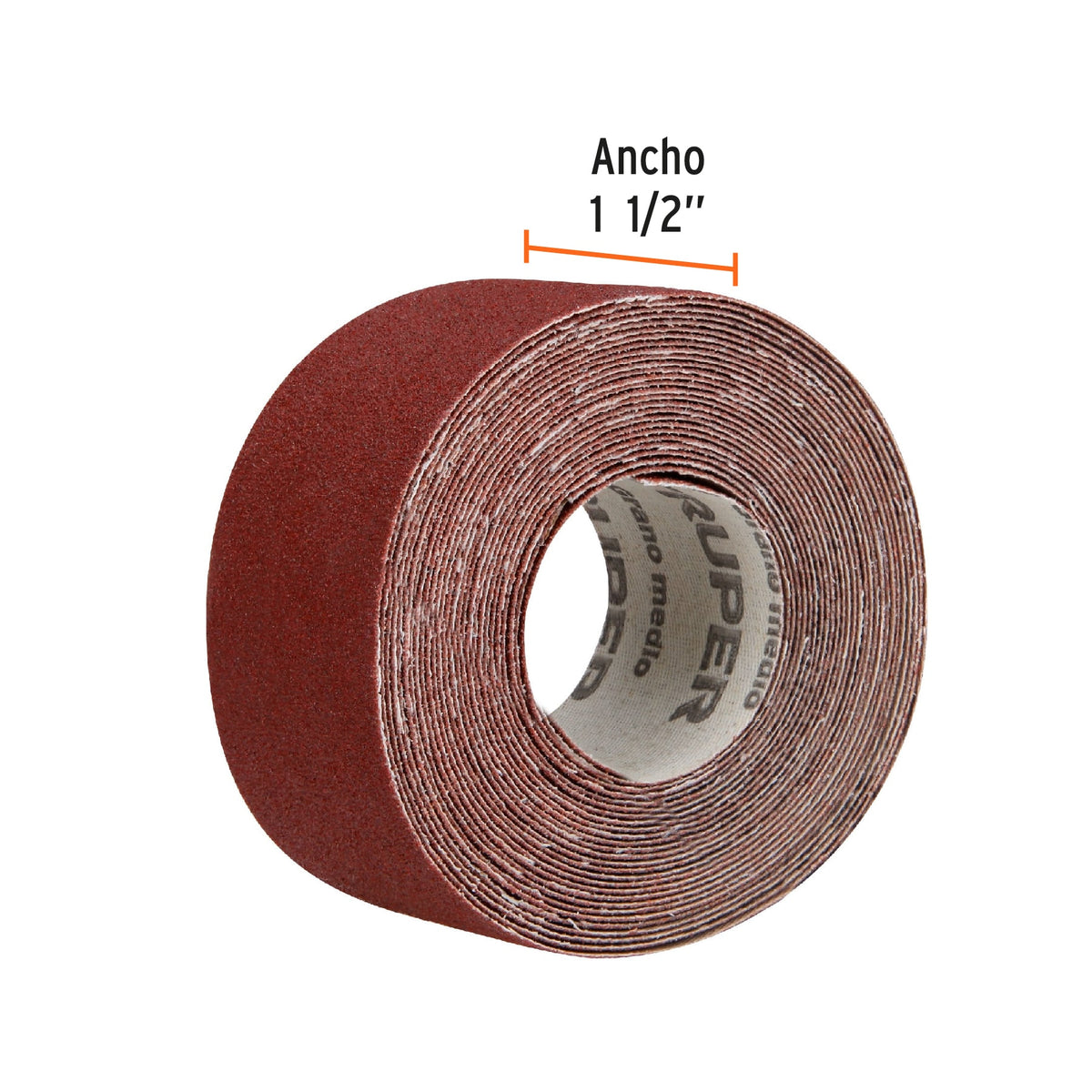 Rollo de 5 m de Lija para Plomero Grano 100 Ancho 1-1/2'