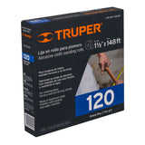 Rollo de 45 m de Lija para Plomero Grano 120 Ancho 1-1/2'
