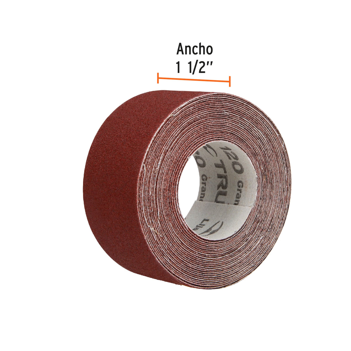Rollo de 5 m de Lija para Plomero Grano 120 Ancho 1-1/2'
