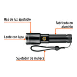Linterna LED Recargable, de Aluminio, 1, 200 Lm, Truper