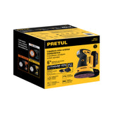 Lijadora Roto-orbital 5', 20 V, 1 Batería 2 Ah, Pretul