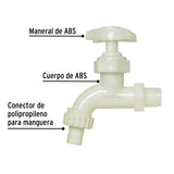 Llave para Manguera, de Plástico 65G, 1/2', Granel, Pretul