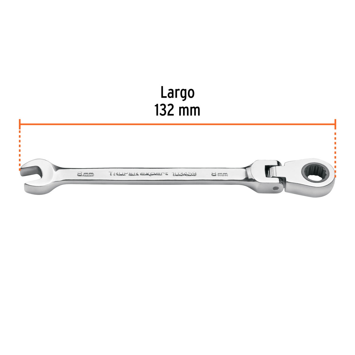 Llave Combinada con Matraca 8 mm Flexible, Expert