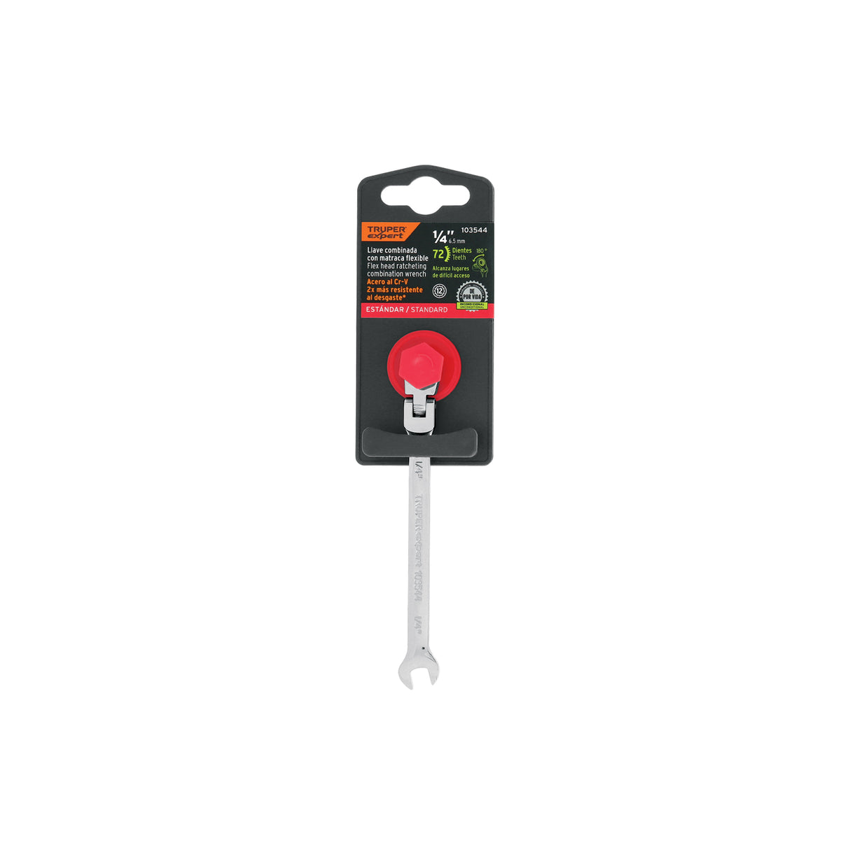 Llave Combinada con Matraca 1/4' Flexible, Expert