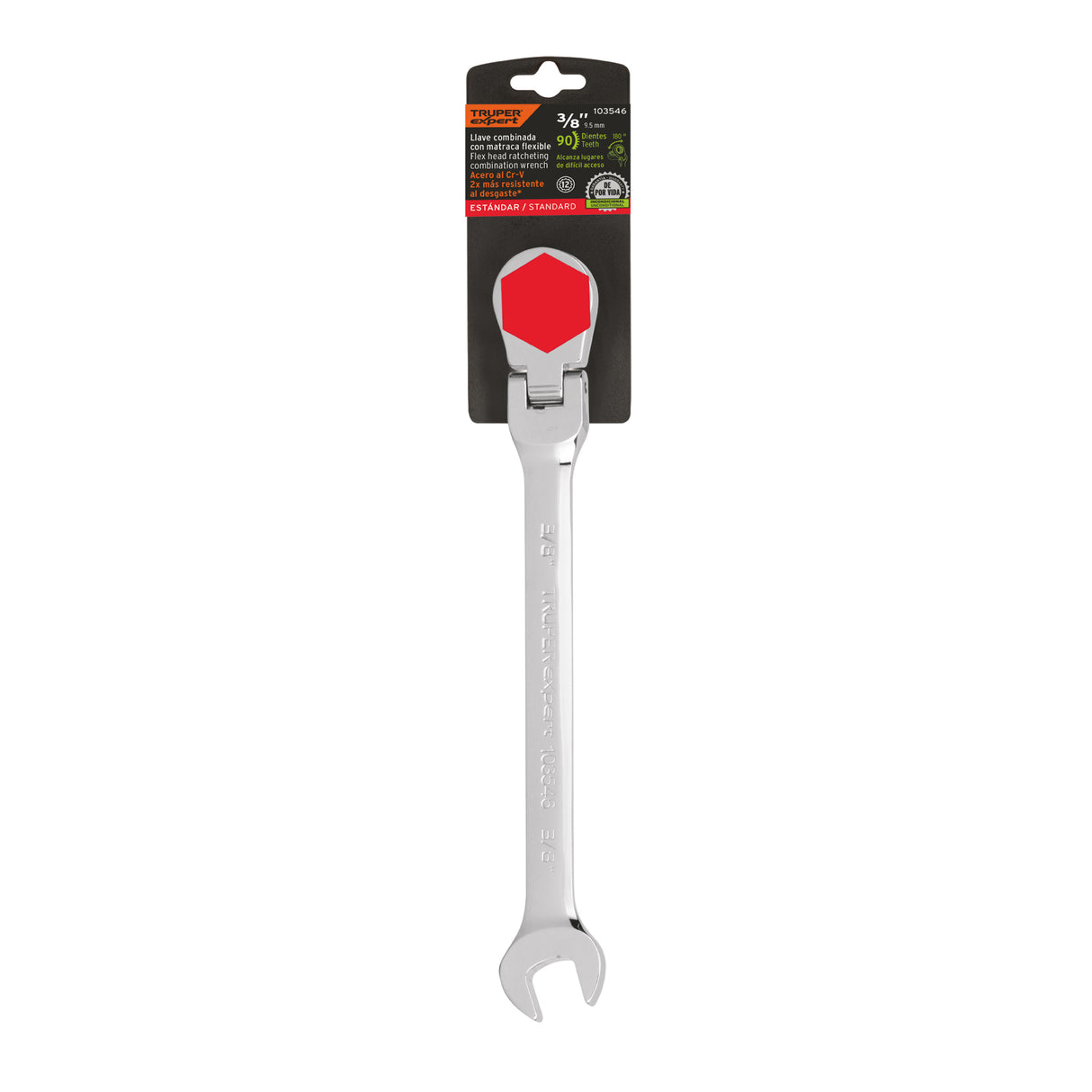 Llave Combinada con Matraca 3/8' Flexible, Expert