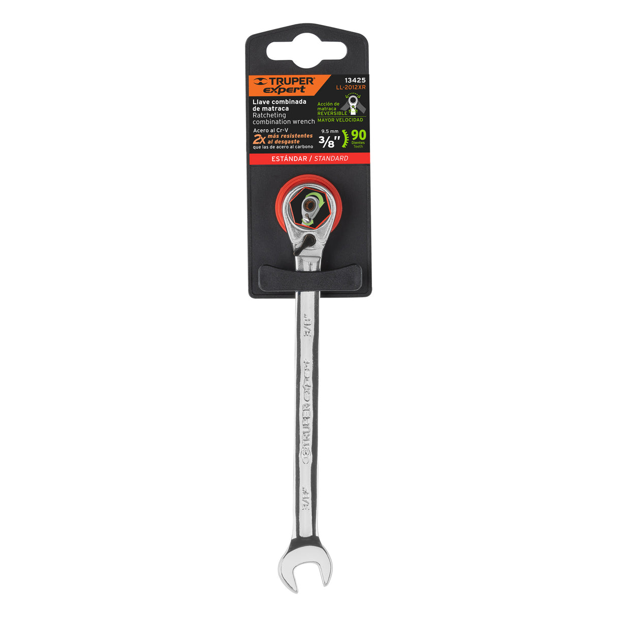 Llave Combinada Matraca Reversible 3/8'X158 mm Largo, Expert