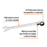 Llave Combinada Matraca Reversible 3/8'X158 mm Largo, Expert