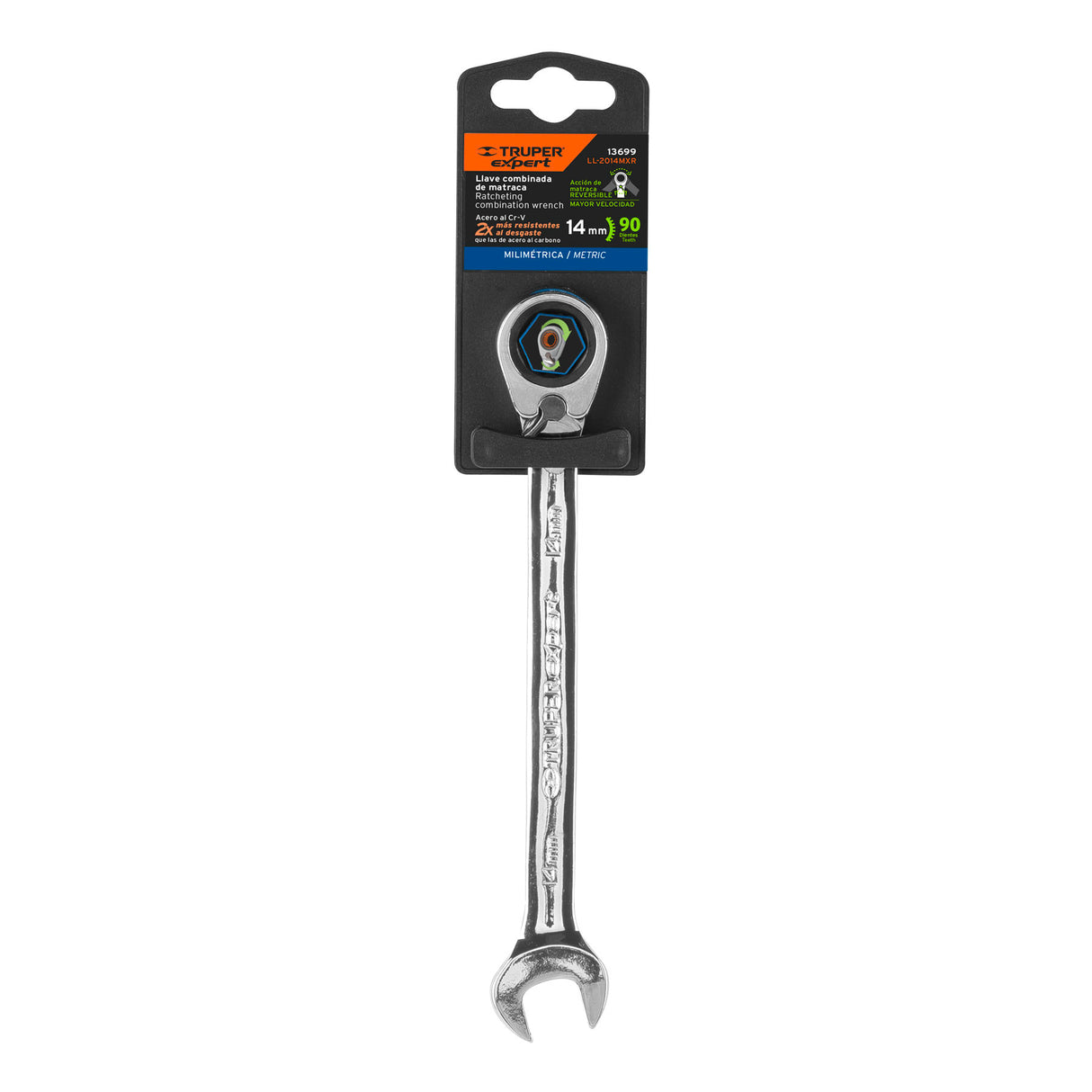 Llave Combinada Matraca Reversible 14MMX188 mm Largo, Expert