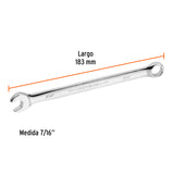 Llave Combinada Extralarga 7/16' X 183 mm de Largo, Expert