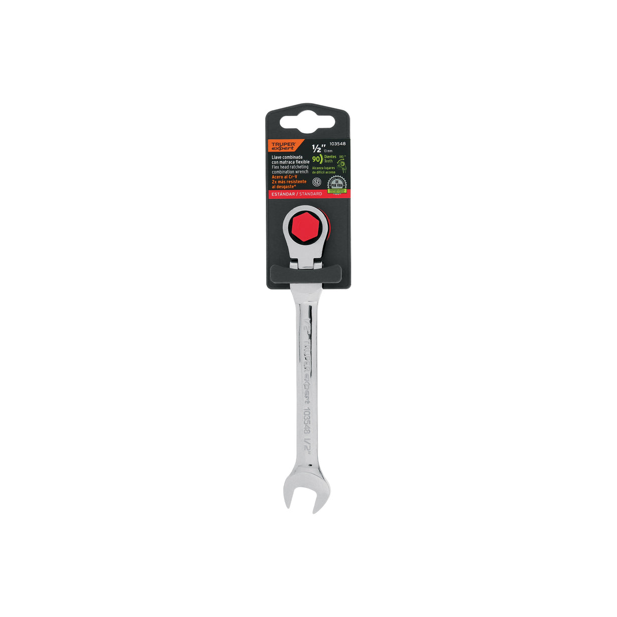 Llave Combinada con Matraca 1/2' Flexible, Expert