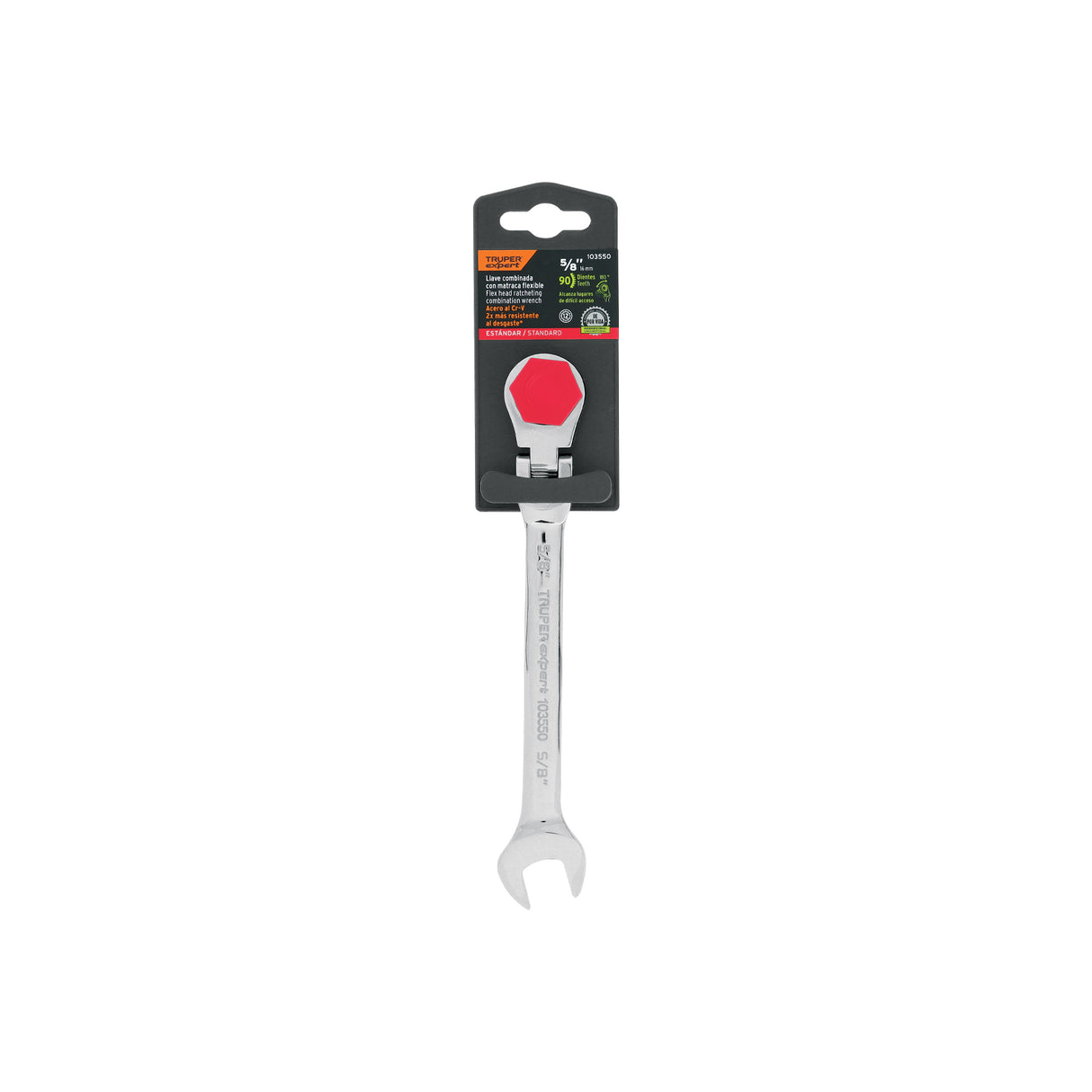 Llave Combinada con Matraca 5/8' Flexible, Expert