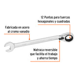 Llave Combinada Matraca Reversible 22MMX288 mm Largo, Expert