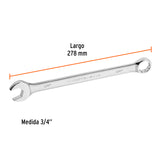 Llave Combinada Extralarga 3/4' X 278 mm de Largo, Expert