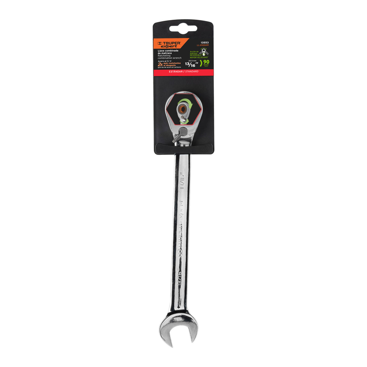Llave Combinada Matraca Reversible 13/16'X288 mm Largo, Expert