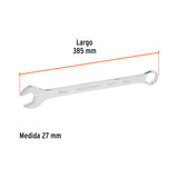 Llave Combinada Extralarga 27 mm X 385 mm de Largo, Expert
