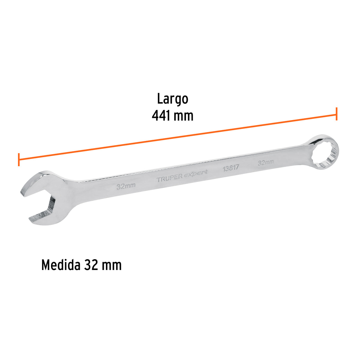 Llave Combinada Extralarga 32 mm X 441 mm de Largo, Expert