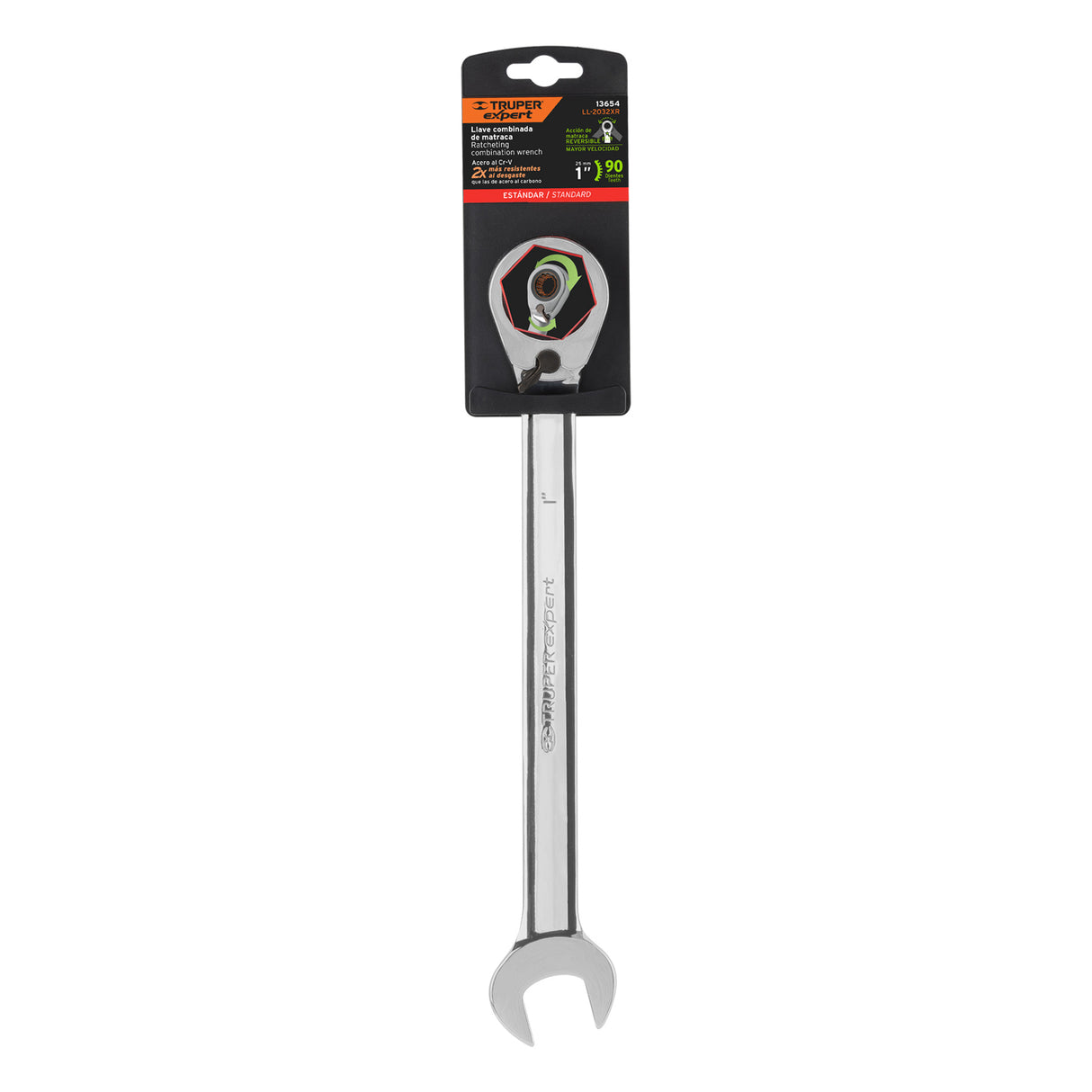 Llave Combinada Matraca Reversible 1' X 332 mm Largo, Expert
