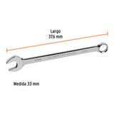 Llave Combinada Extralarga 33 mm X 376 mm de Largo, Expert