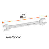 Llave Española, 5/8 X 3/4' X 220 mm de Largo, Truper Expert