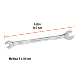 Llave Española 8 X 10 X 145 mm de Largo, Truper Expert