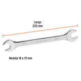 Llave Española 18 X 19 X 220 mm de Largo, Truper Expert