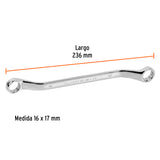 Llave de Estrías 16 X 17 X 236 mm Largo, Truper Expert