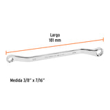 Llave de Estrías 3/8 X 7/16' X 181 mm Largo, Truper Expert