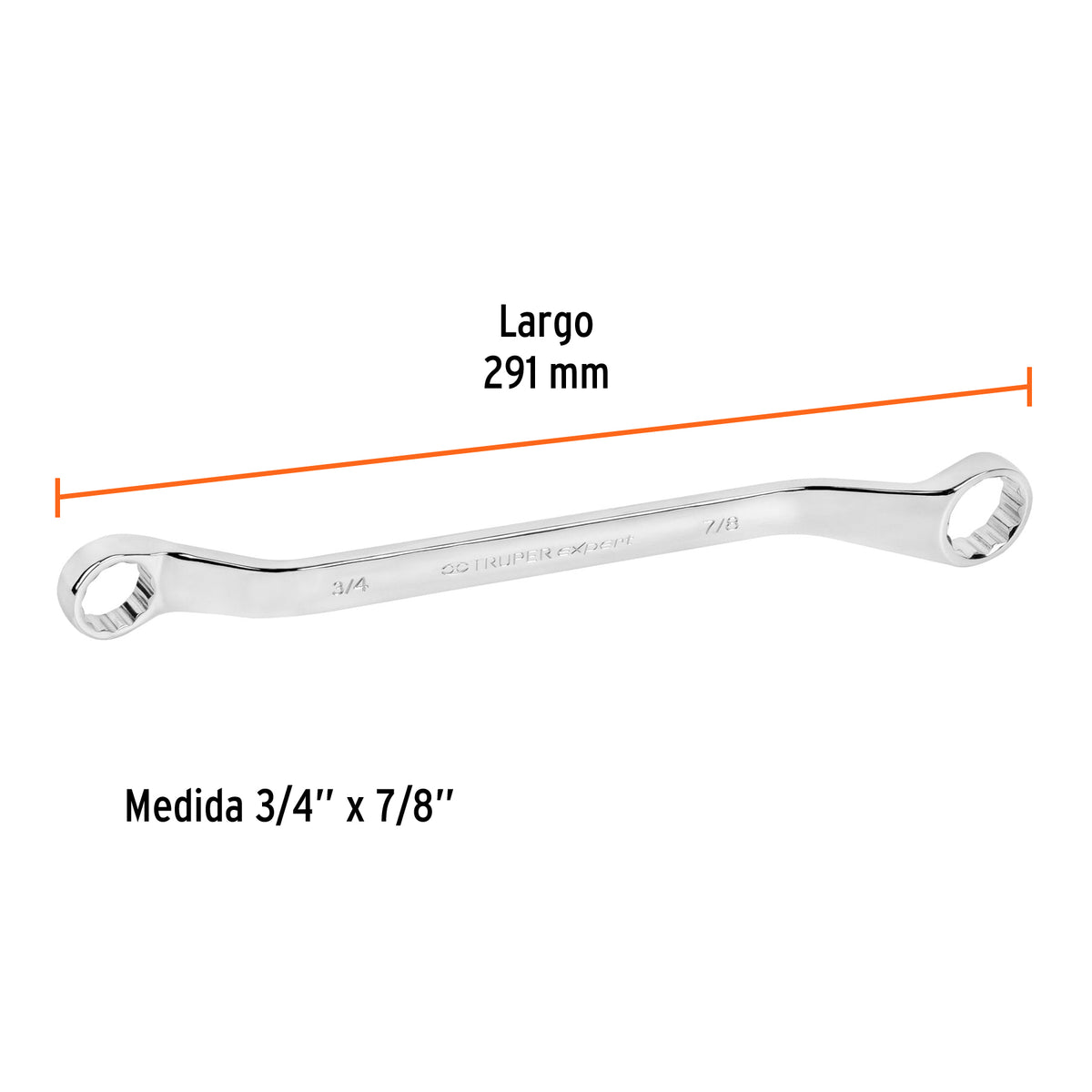 Llave de Estrías 3/4 X 7/8' X 291 mm Largo, Truper Expert