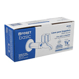 Llave 1/2' para Fregadero con Niple y Chapetón, Cromo, Basic