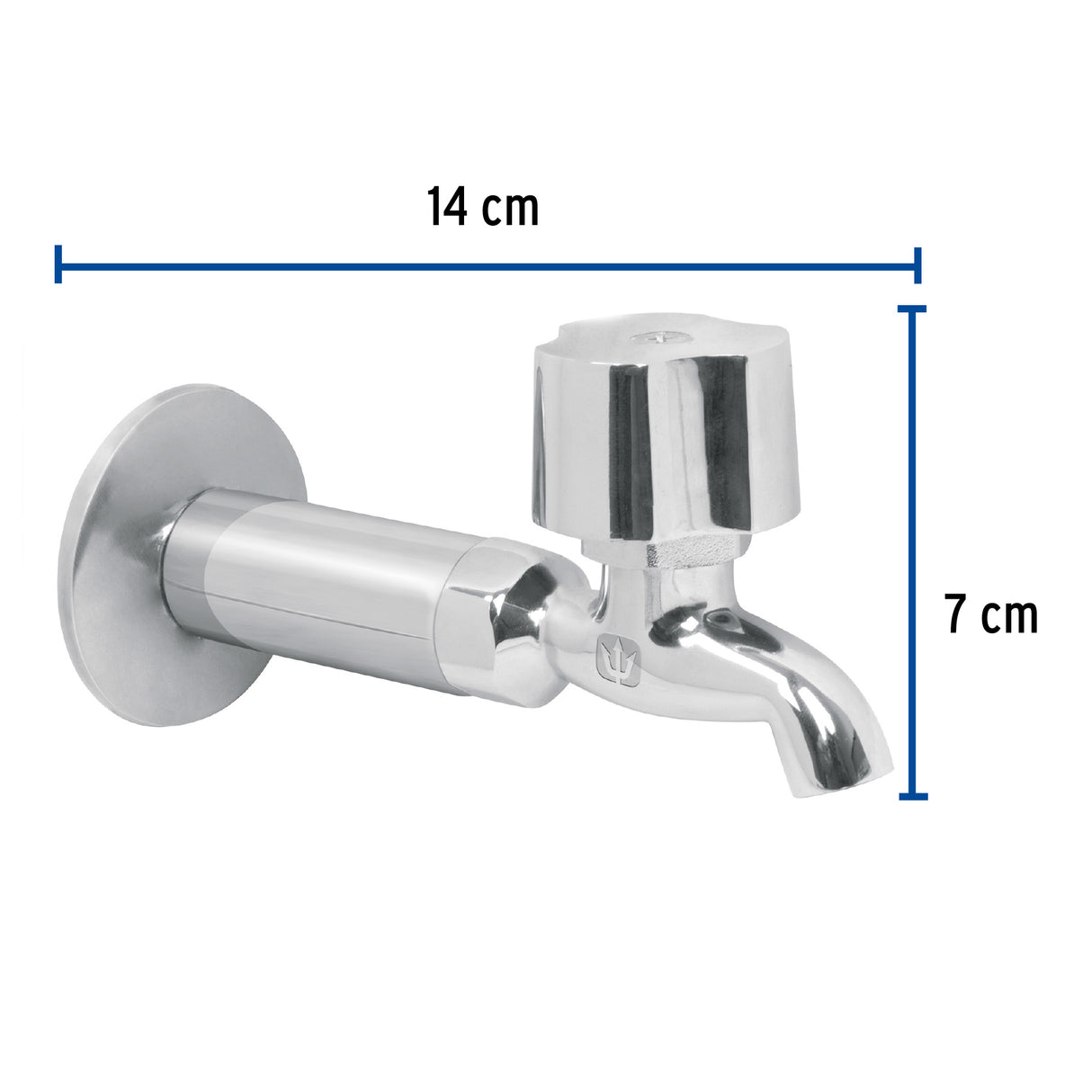 Llave 1/2' para Fregadero con Niple y Chapetón, Cromo, Basic