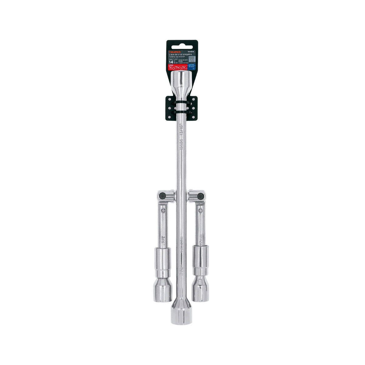 Llave de Cruz 14' Plegable Pulida y Cromada, Truper