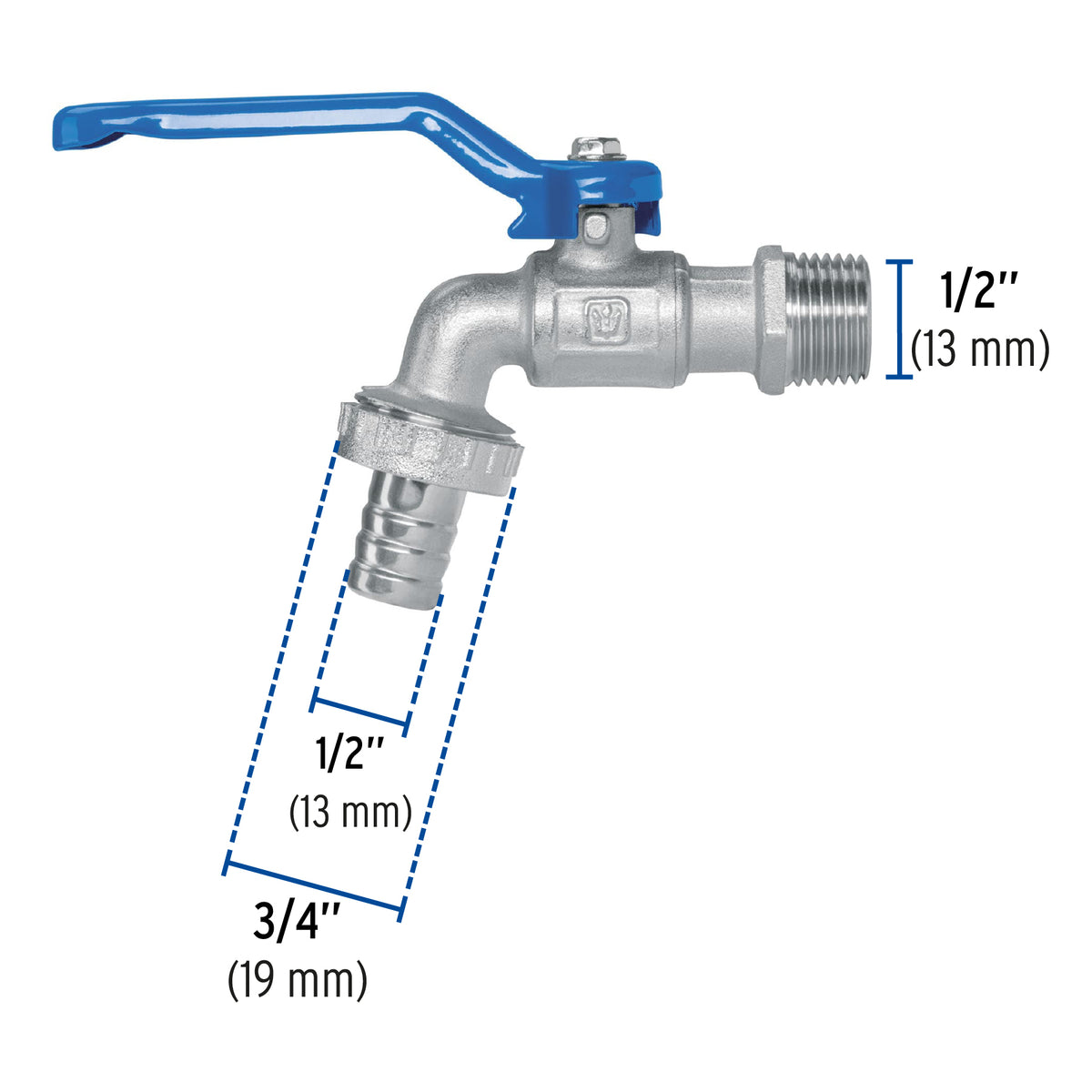 Llave de Esfera, de Latón, 140 g, Entrada 1/2', Foset
