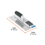 Llana 11' Canto Recto, 10 Remaches, Mgo Comfort Grip, Truper