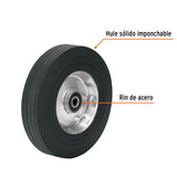 Rueda de Hule Sólido 10' de Alto Desempeño, Doble Balero