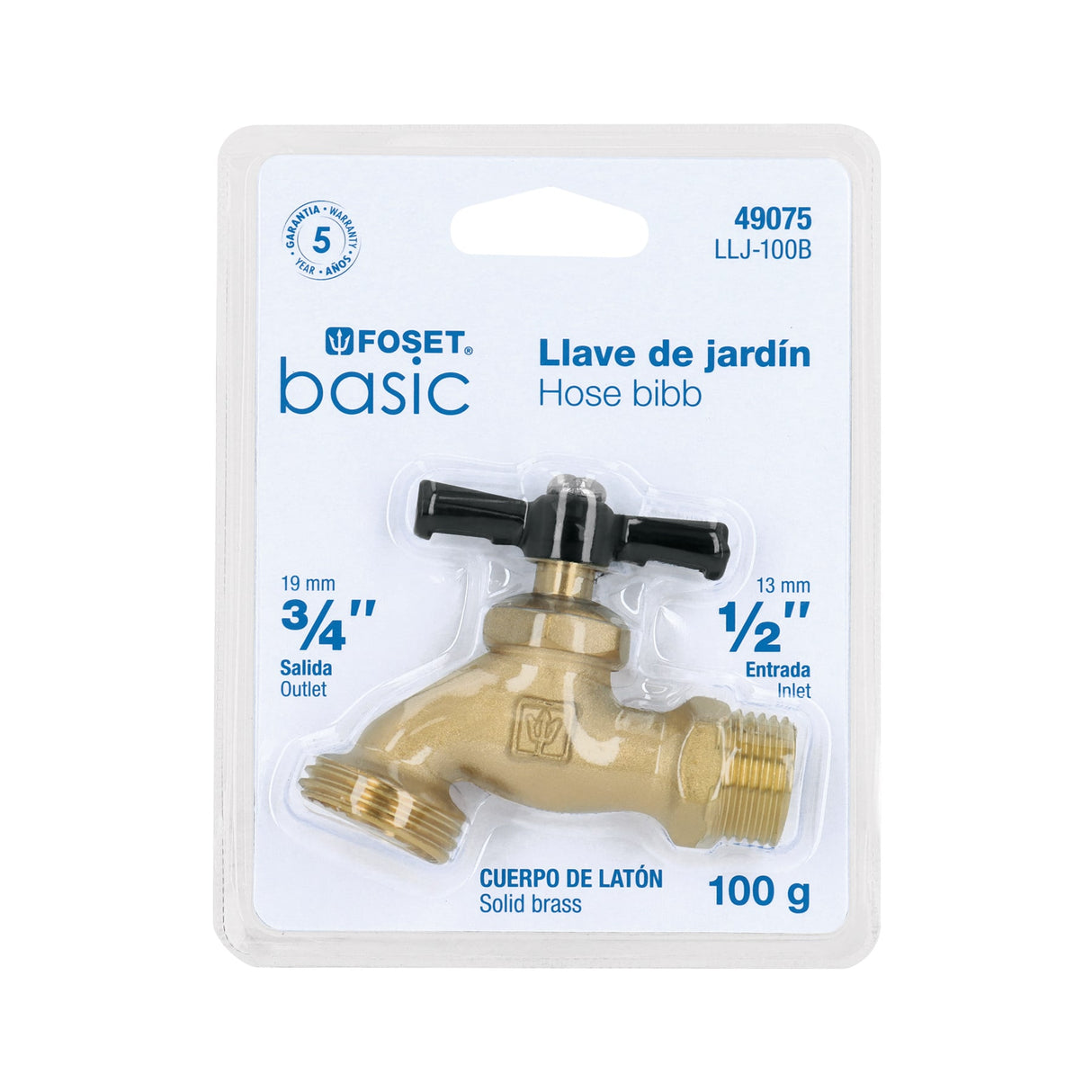 Llave para Manguera, de Latón, 100G, 1/2', Blíster, Basic