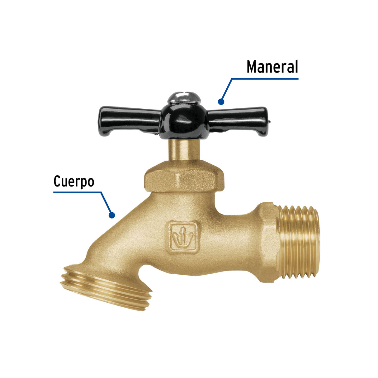 Llave para Manguera, de Latón, 100G, 1/2', Blíster, Basic