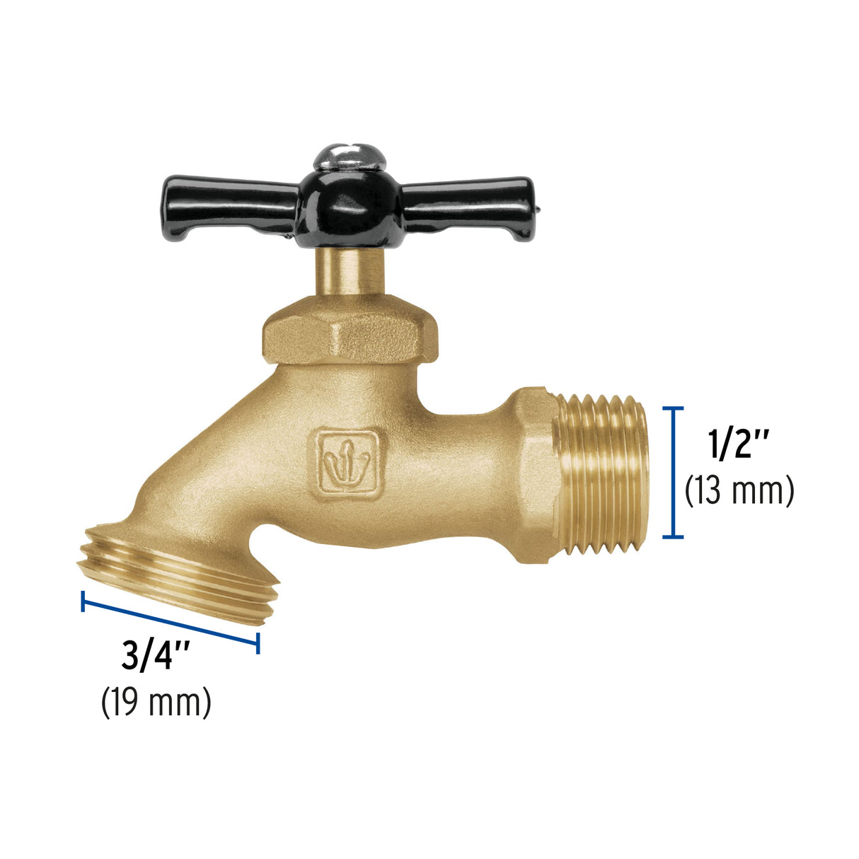 Llave para Manguera, de Latón 100G, 1/2', Granel, Basic