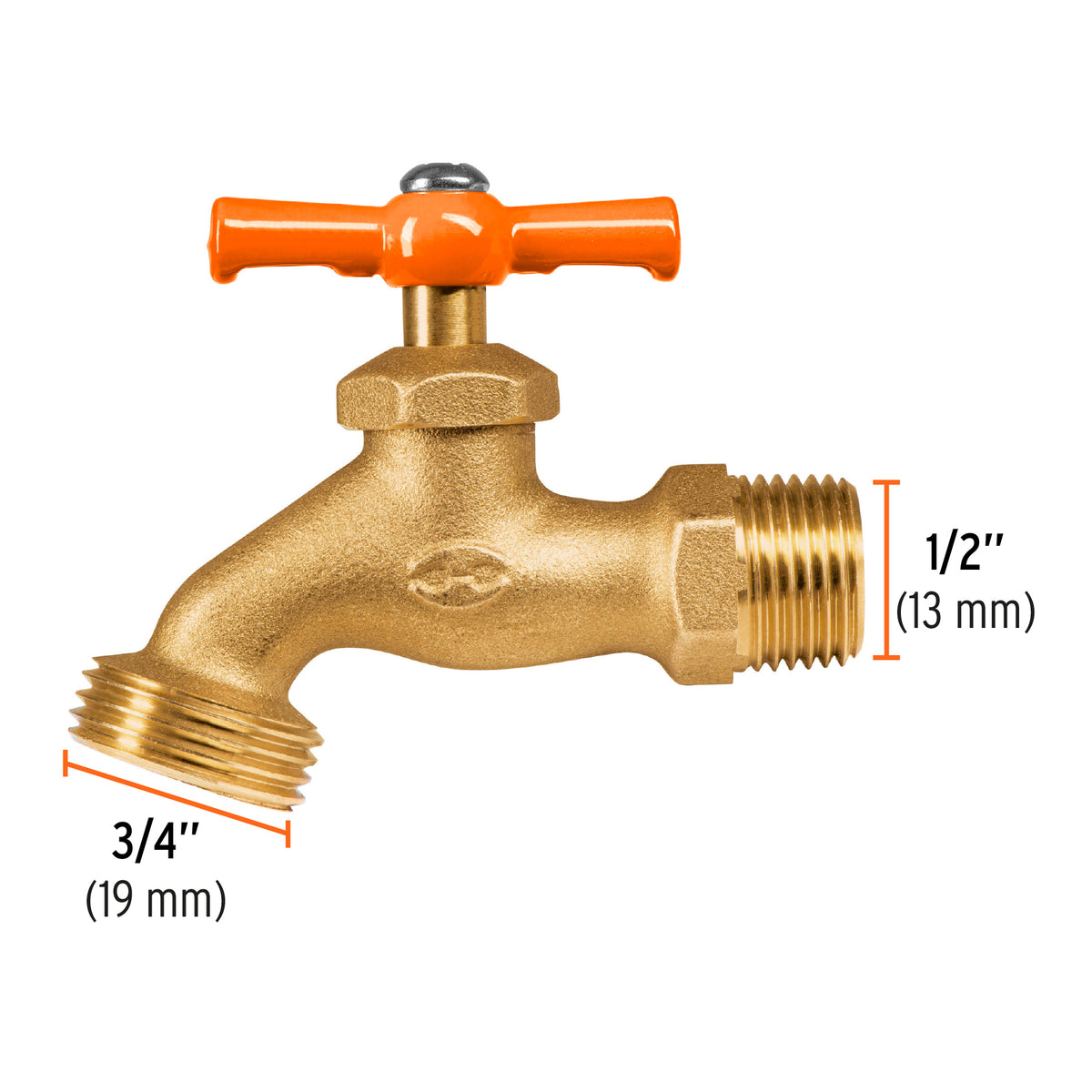 Llave para Manguera, de Latón, 140G, 1/2', Granel, Truper