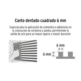 Llana 11' Dentado Cuadrado 1/4', Tipo Español, Mango Madera