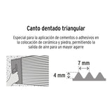 Llana 11' Dentado Triangular, Tipo Español, Mango Madera