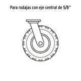 Rueda Neumática 10' para Eje Central, Truper