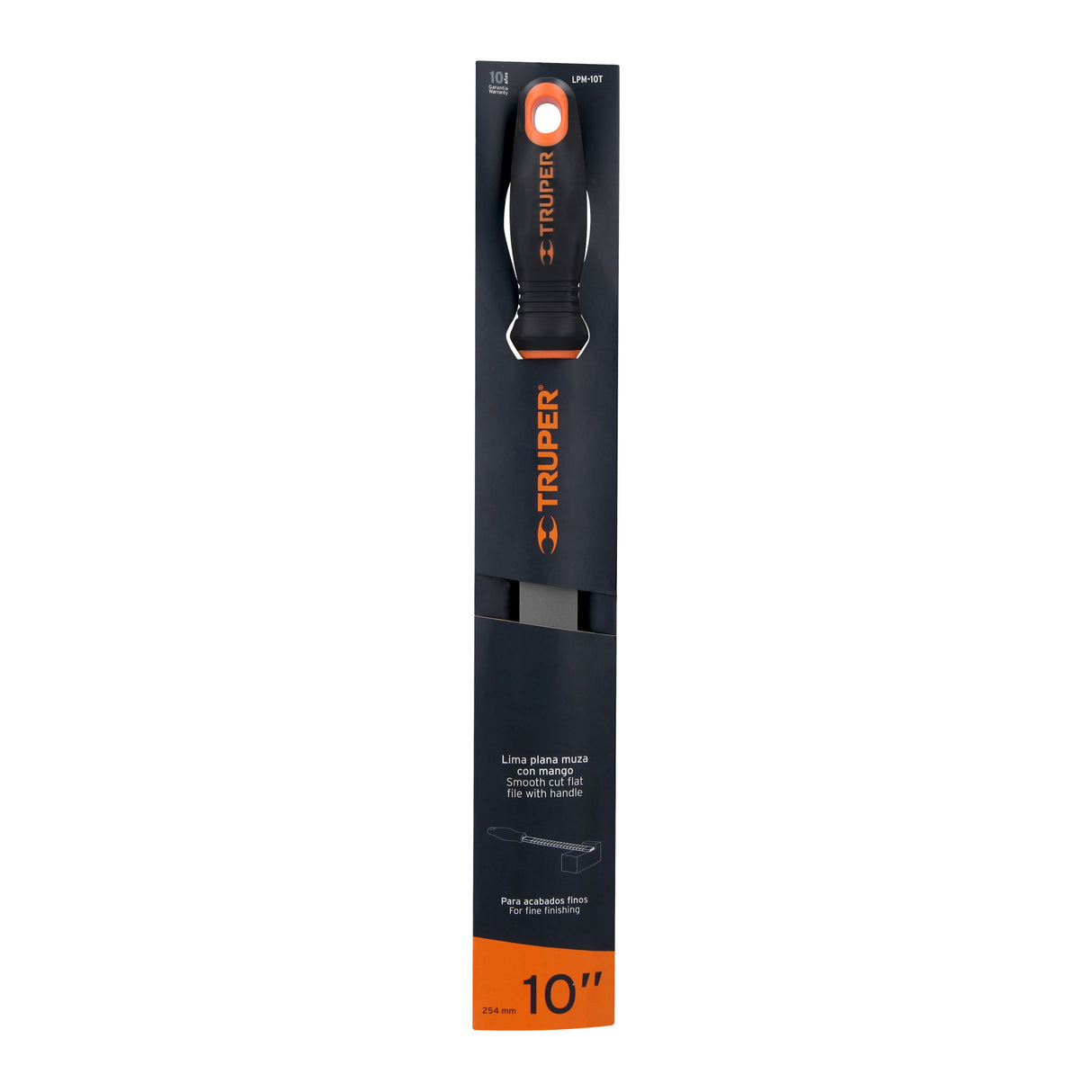 Lima Plana Muza 10' con Mango Doble Inyección, Truper