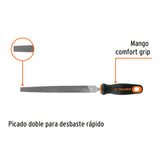 Lima Plana Muza 8' con Mango Doble Inyección, Truper