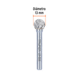 Lima Rotativa Punta Esférica, 13 mm, Truper