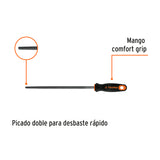 Lima Redonda Bastarda 10' con Mango Doble Inyección, Truper