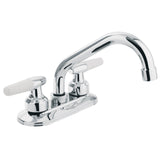 Mezcladora 4' para Lavabo, Cuello Tubular, Manerales Cono