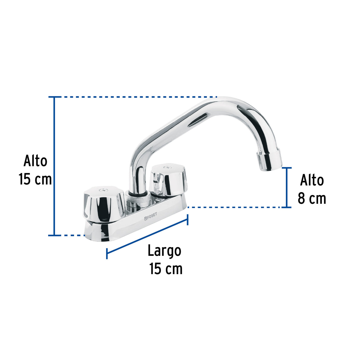 Mezcladora 4' para Lavabo, Tubular, Cartucho Cerámico