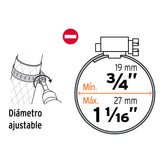 Bolsa C/2 Abrazaderas sin Fin # 10, 3/4 - 1-1/16', Truper